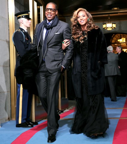 jayz and beyonce at inaguaration